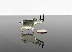 Hand Blown Glass Rhinoceros Figurine - Unique Gift for Animal Lovers - Whimsical Animal Sculpture