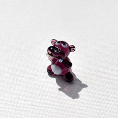 Hippo Gifts, Safari Animals, Glass Hippo Figurine, House Hippo, Glass Animals, Tiny Animal, Cute Gift, Desk Pet, Miniature Art