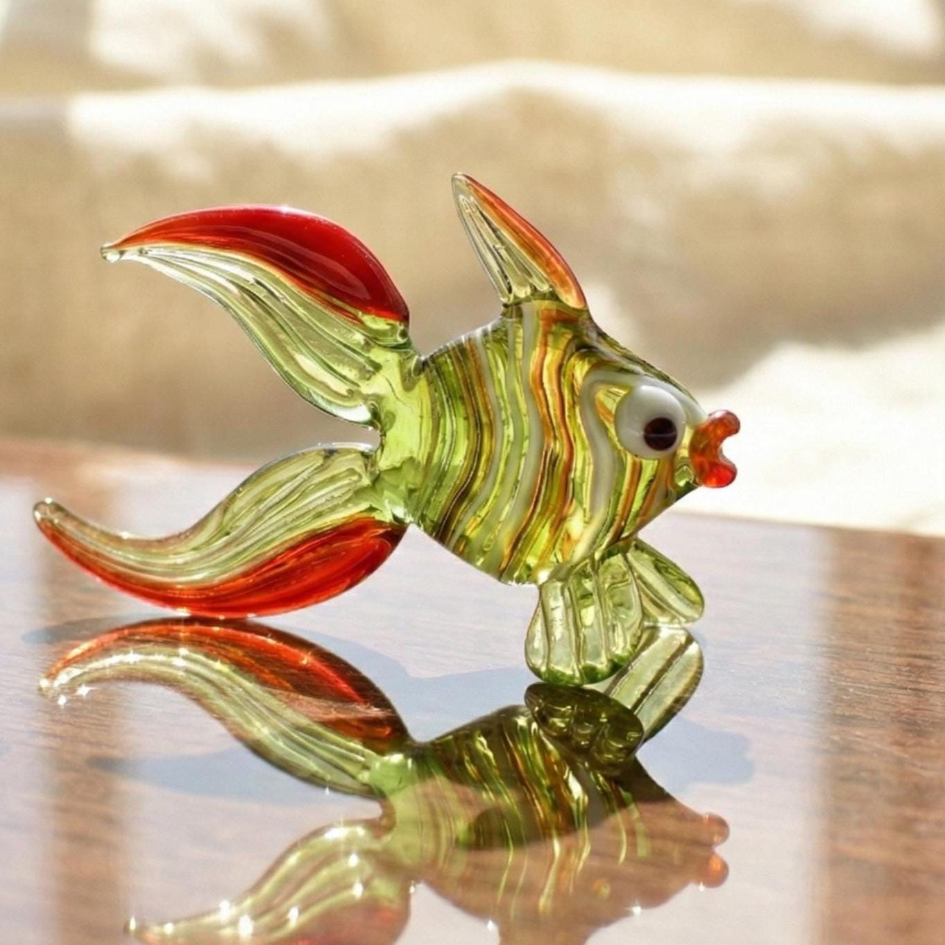 Tiny Glass Animals, Glass Fish, Mini Glass Animals, Murano Glass Fish, Fish Sculpture, Tropical Fish, Glass Animals, Blown Glass Fish, Art