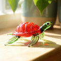 Sea Turtle Gifts, Red Glass Turtle, Sea Glass Turtle, Coastal Decor, Glass Sea Turtle, Blown Glass Animals, Turtle Figurine, Ocean Art,