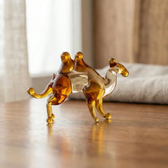 Tiny Glass Animals, Camel, Desert Decor, Mini Glass Animal, Glass Animals, Glass Sculpture, Desert Art, Glass Figures, Desert, Glass Statue