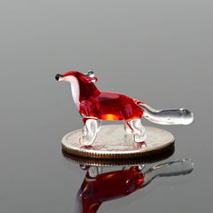 Tiny Glass Animals, Fox Gifts, Mini Glass Animals, Fox Figurine, Fox Decor, Fox Art, Glass Sculpture, Glass Animals, Red Fox, Foxes, Art