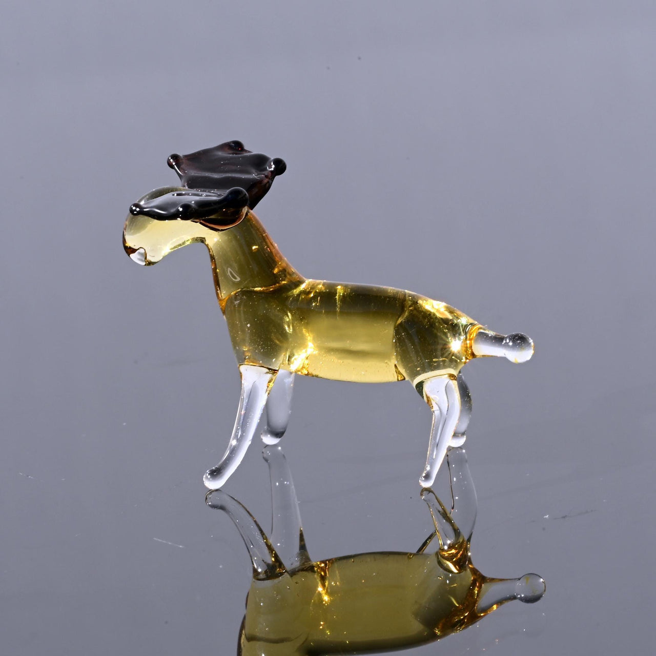 Handmade Moose, Tiny Glass Animals, Moose Decor, Glass Animals, Moose Gifts, Miniature Glass Animals, Moose Figurine, Mini Glass Figurine