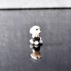 101 Days of School Dalmation Glass Dog Figurine, Tiny Glass Animals, Miniature Glass Animals, Spotted Dog, Glass Dog Art Puppy