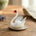 Swan, Swan Cake Topper, Swan Figurine, Glass Swan, Tiny Glass Animals, Swan Decor, Swan Gifts, Mini Glass Animals, White Swan, Decor, Art