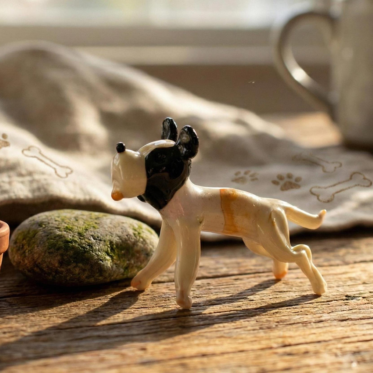Jack Russell Terrier Glass Dog Figurine, Jack Russel Terrier, Fox Terrier, Rat Terrier, Dog Statue, Terrier Gift, Puppy, Miniature Dog