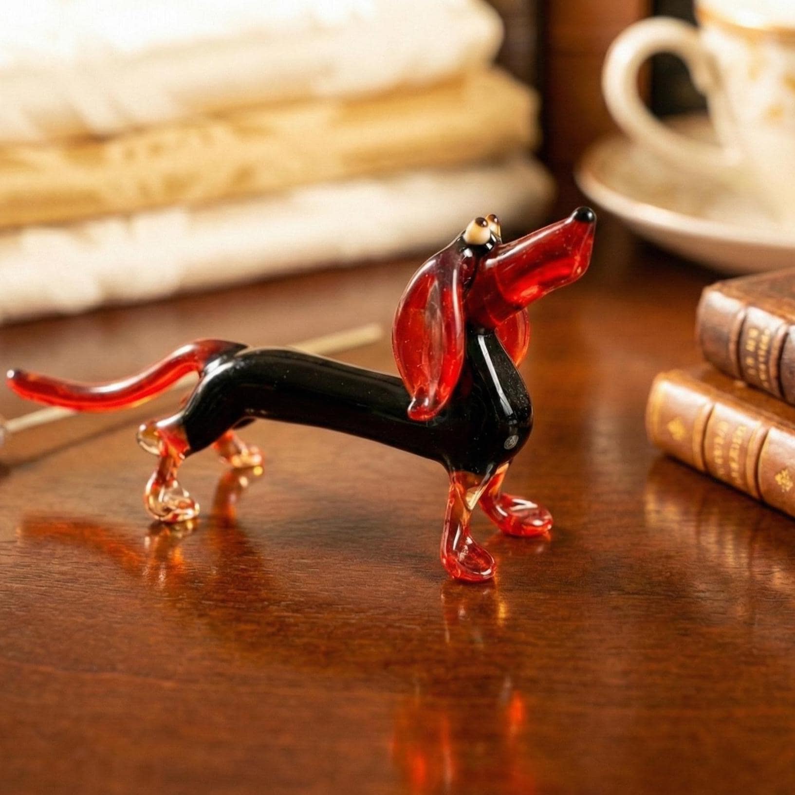 Glass Dachshund Figurine, Dachshund Gifts, Dog Memorial Gift, Wiener Dog Art, Blown Glass Animals, Sausage Dog Decor, Glass Dog