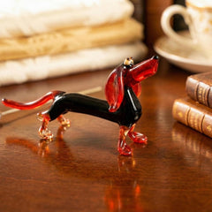 Glass Dachshund Figurine, Dachshund Gifts, Dog Memorial Gift, Wiener Dog Art, Blown Glass Animals, Sausage Dog Decor, Glass Dog
