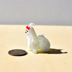 Maltese Dog, Dog Figurine, Tiny Glass Animals, Maltese Gifts, Shih Tzu, Miniature Glass Animals, White Dog, Puppy with Bow, Glass Dog