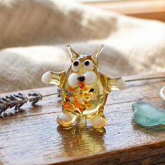 Tiny Glass Animals, Glass Cat Figurine, Mini Glass Animals, Cat Figure, Glass Cat, Cat Art, Glass Sculpture, Glass Animals, Cat Statue