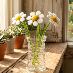 Glass Daisy Birth Flower, Daisy Gifts, Daisy Bouquet, Daisy Decor, Daisies, Glass Flowers Bouquet, Glass Birth Month Flower, Mothers Day