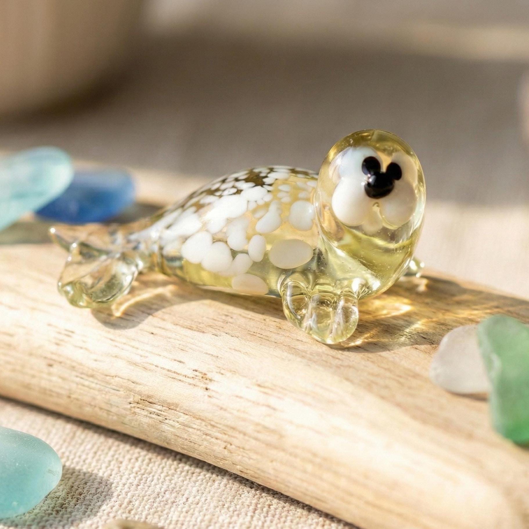 Glass Sculpture, Seal, Glass Animals, Seals, Blown Glass Animals, Glass Figures, Art Glass Sculpture, Small Glass Animals, Glass Figure