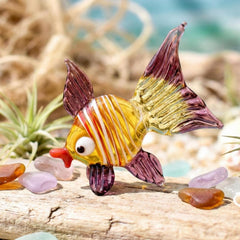 Glass Fish, Tiny Glass Animals, Murano Glass Fish, Mini Glass Animals, Fish Sculpture, Tropical Fish, Blown Glass Fish, Glass Animals, Art