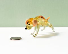 Hunting Dog Figurine, Glass Dog Statue, Pointer Dog figurine, Glass Animals, Dog Memorial Gift
