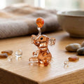 Elephant Gifts, Elephant Figurine, Glass Elephant, Tiny Glass Animals, Elephant Decor, Mini Glass Animals, Amber Glass, Glass Animals, Art