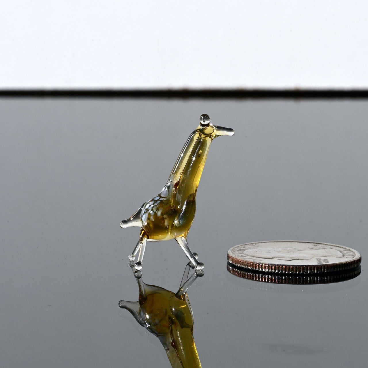 Tiny Glass Animals, Giraffe Gifts, Glass Giraffe, Mini Glass Animals, Safari Animals, Giraffe Figurine, Miniature Giraffe, Art, Decor