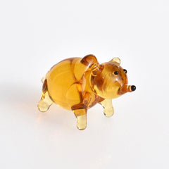 Tiny Glass Animals, Glass Bear, Mini Glass Animals, Woodland Decor, Woodland Animals, Forest Animals, Glass Bear Figurine, Glass Figure, Art