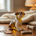 Glass English Bulldog, Dog Memorial Gift, English Bulldog Gifts, Sitting Glass Dog Figurine, Blown Glass Animals, Bulldog Decor