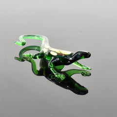Handmade Glass Lizard, Salamander, Reptile Decor, Mini Glass Animals, Reptile Art, Glass Animals, Glass Sculpture, Green Lizard, Reptile