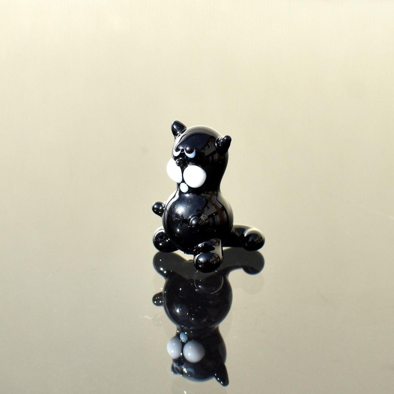 Tiny Glass Animals, Black Cat Gifts, Mini Glass Animals, Black Cat Figurine, Black Cat Art, Black Cat, Glass Cat, Glass Sculpture