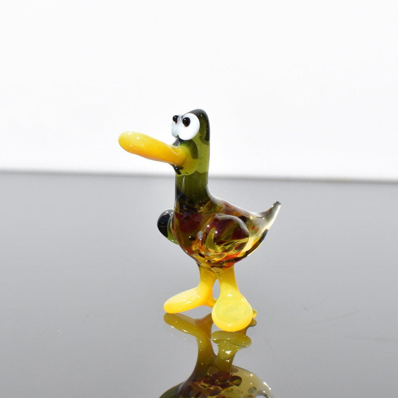 Mallard Duck Figurine, Glass Duck, Cruise Ducks, Mini Ducks, Lucky Duck Gift, Whimsical Glass Bird, Murano Duck, Gift for Bird Lovers