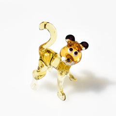 Tiny Glass Animals, Orange Cat Gifts, Mini Glass Animals, Glass Cat Figurine, Orange Cat Art, Glass Cat, Cat Figure, Glass Sculptures