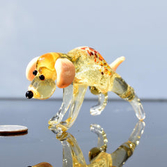 Hunting Dog Figurine, Glass Dog Statue, Pointer Dog figurine, Glass Animals, Dog Memorial Gift