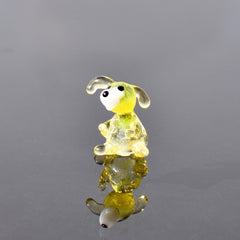 Mini Dog Figurine, Tiny Glass Animals, Puppy Dog Figurine, Dog Sculpture, Miniature Glass Animals, Glass Animal Figurines,Mini Glass Animals