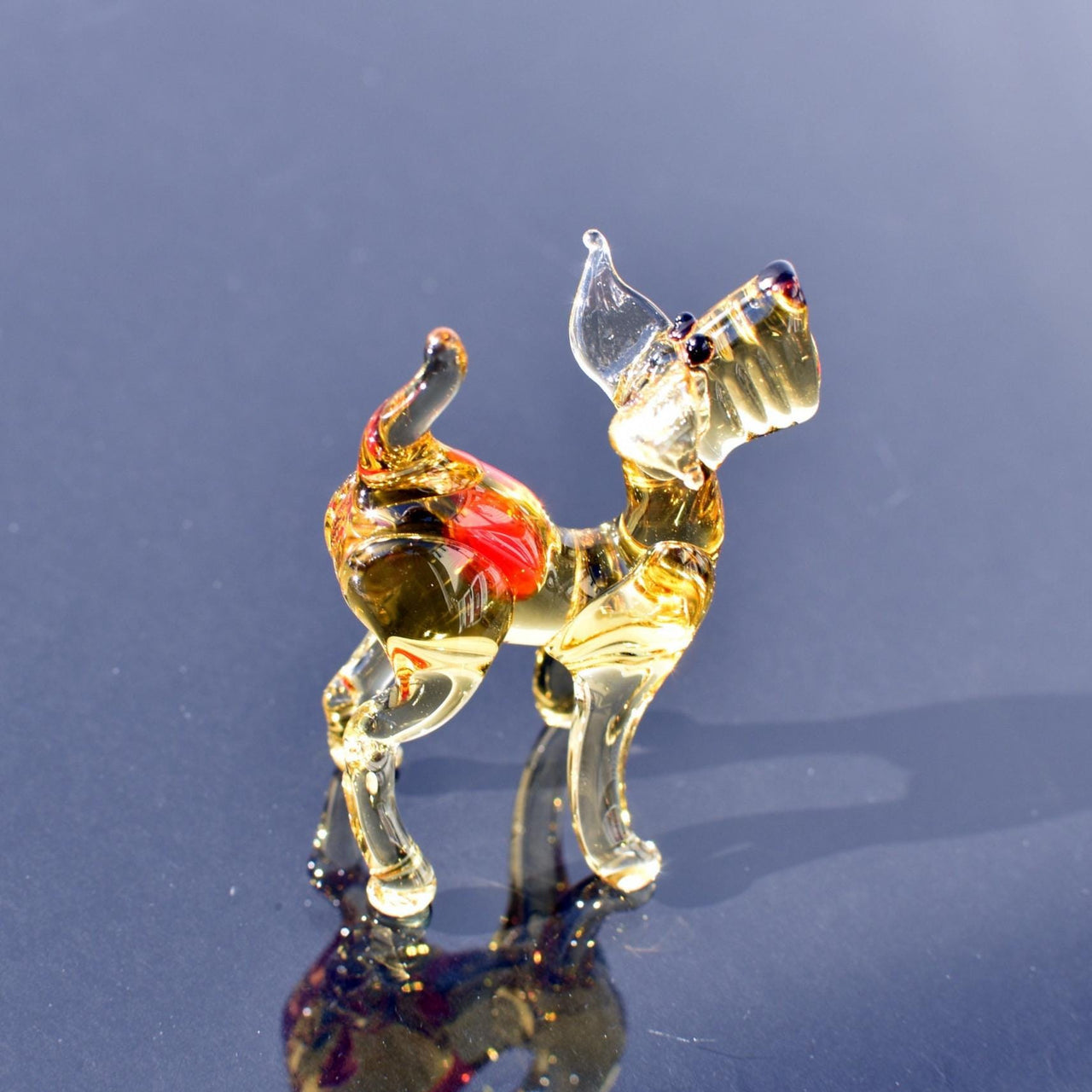 Glass Dog Figurine, Dog Statue, Glass Animals, Blown Glass Animals, Glass Dog, Wire Hair Dog, Murano Glass Dog, Terrier Dog