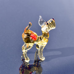 Glass Dog Figurine, Dog Statue, Glass Animals, Blown Glass Animals, Glass Dog, Wire Hair Dog, Murano Glass Dog, Terrier Dog