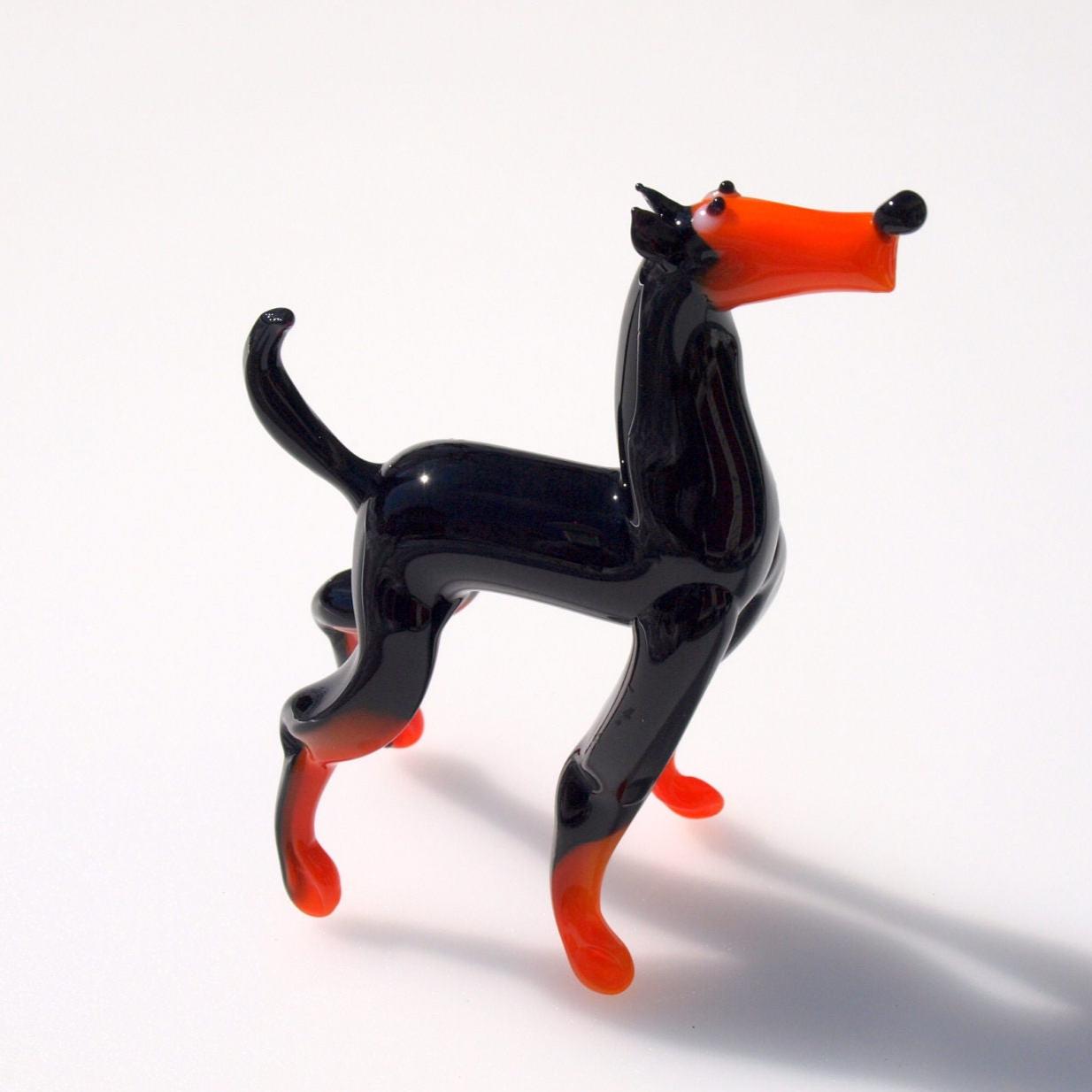 Doberman Pinscher, Glass Dog Figurine, Manchester Terrier, Doberman Gifts, Doberman Art, Doberman Statue, Doberman Figurine, Doberman Mom,