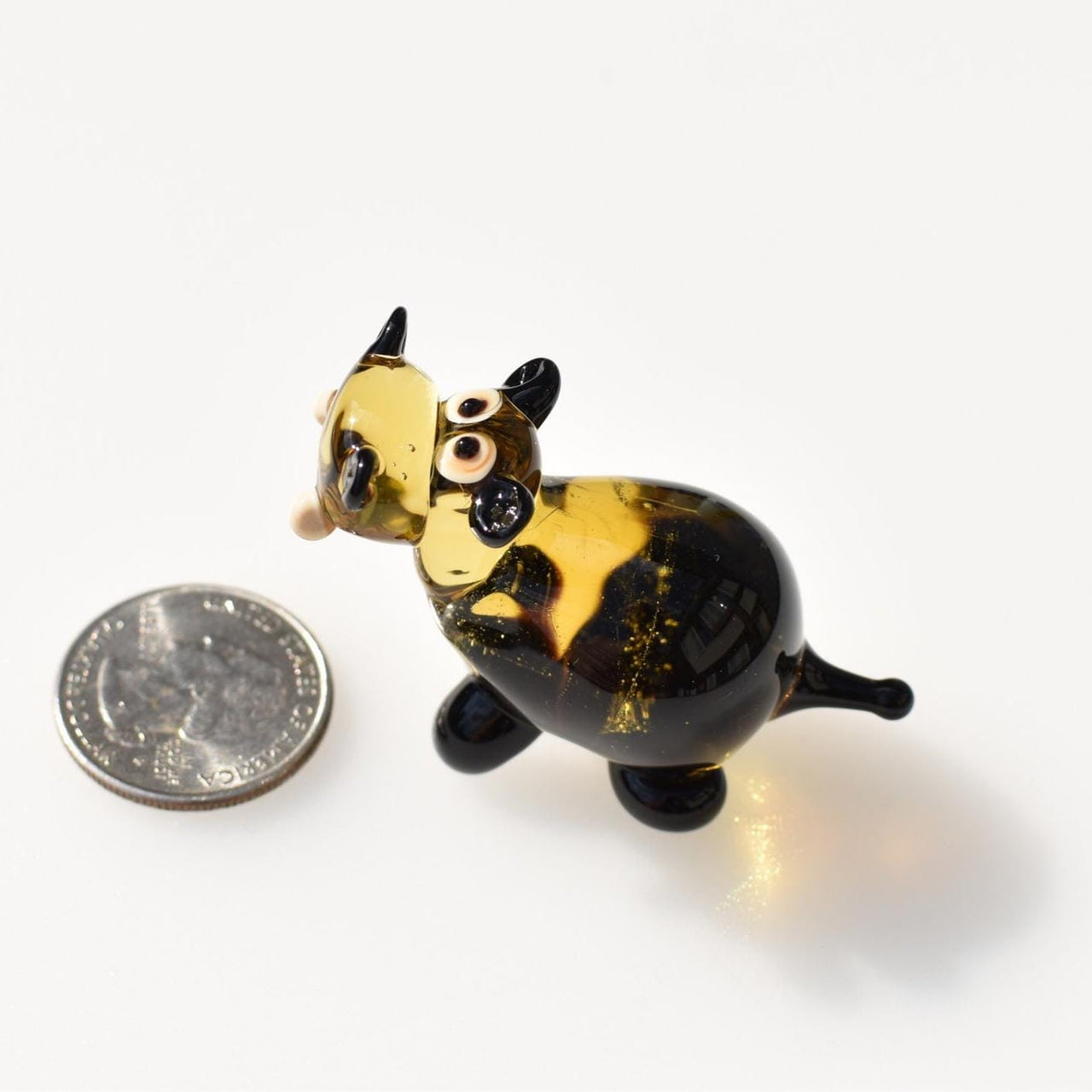 House Hippo Figurine, Tiny Glass Animals, Hippo Gifts, Hippopotamus, Mini Glass Animals, Safari Animals, Amber Glass Hippo, Miniature Animal