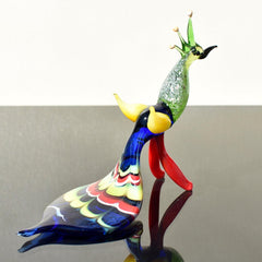 Peacock Statue, Glass Peacock Figurine, Peacock Decor, Peacock Gifts, Bird Lover Gifts, Glass Bird Sculpture, Peacock Sculpture, Peacock Art