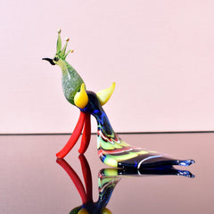 Peacock Statue, Glass Peacock Figurine, Peacock Decor, Peacock Gifts, Bird Lover Gifts, Glass Bird Sculpture, Peacock Sculpture, Peacock Art