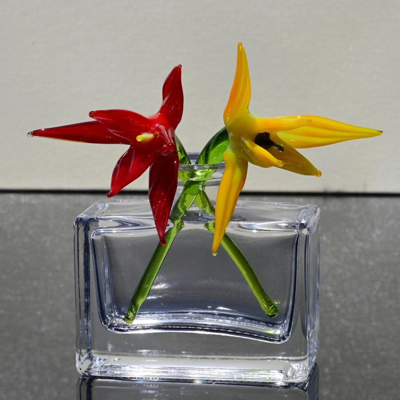 Glass Birth Month Flower, Birth Flower Gift, Bird of Paradise Flower, Mini Glass Flowers Bouquet, Personalized Gifts, Birthday Gift For Her