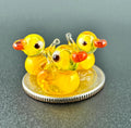 Mini Glass Ducks, Tiny Ducks, Mini Ducks, Cruise Ducks, Duck Gifts, Duck Art, Lucky Duck, Glass Animal, Duck Figurine, Murano Glass Duck