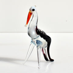 Handmade Glass Bird Figurine, Crane Art, Japanese Crane, Bird Sculpture, Bird Decor, Bird Lover Gifts, Glass Bird, Bird Art, Cranes, Crane