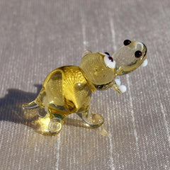 Glass Hippo Figurine, Hippo Gifts, Tiny Glass Animals, Mini Glass Animals, Amber Glass, Safari Animals, Lampwork Miniature Figurine
