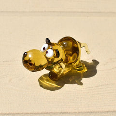 Glass Hippo Statue, Blown Glass Animals, Hippo Gifts, Hippopotamus, Safari Decor, Desk Pet, Glass Animals Figurines, Hippo Figurine Art