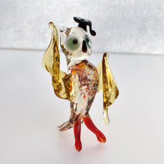 Glass Owl - Hand Blown Glass Animal - Graduation Gift