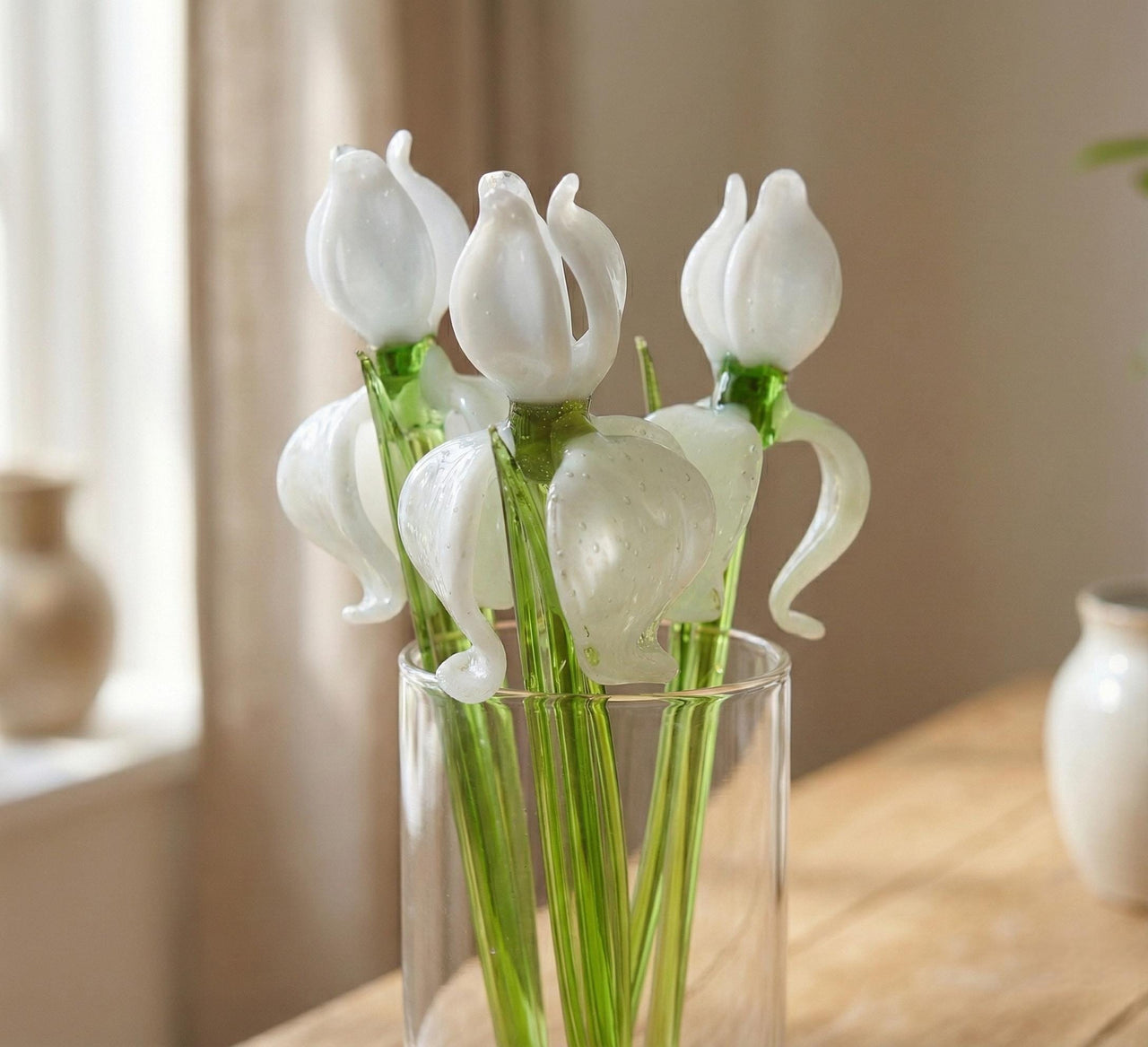 Glass Iris, Glass Birth Month Flower Bouquet, Glass Flowers Bouquet, Easter Decor, Forever Flowers Art, Birthday Gifts, Mothers Day Gifts,