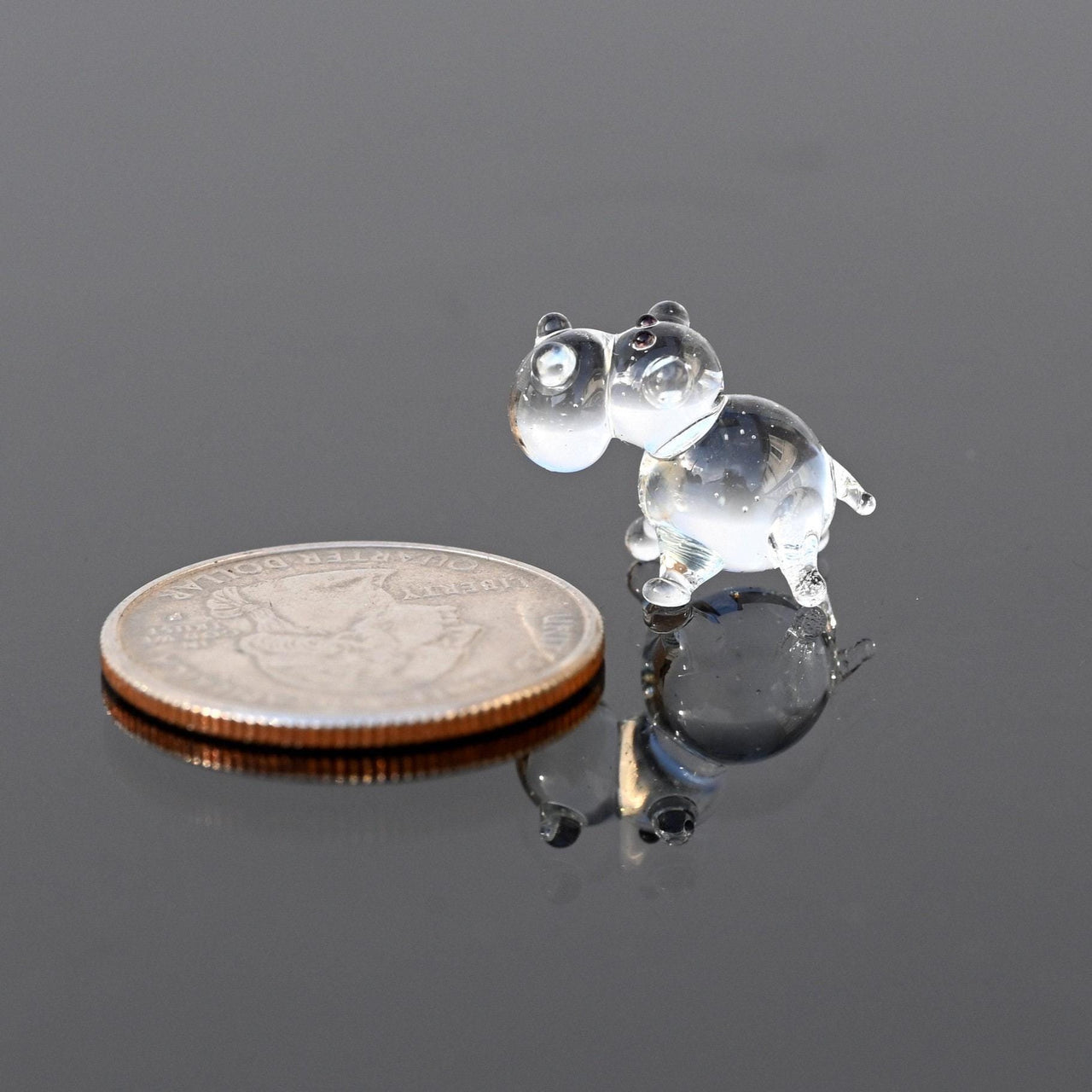 House Hippo Figurine, Tiny Glass Animals, Hippo Gifts, Hippopotamus, Glass Animals, Safari Animals, Miniature Hippo, Hippo Art