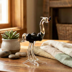 Ostrich, Glass Bird Figurine, Bird Sculpture, Bird Decor, Bird Lover Gifts, Glass Bird, Bird Figurine, Bird Art, Blown Glass Bird, Statue
