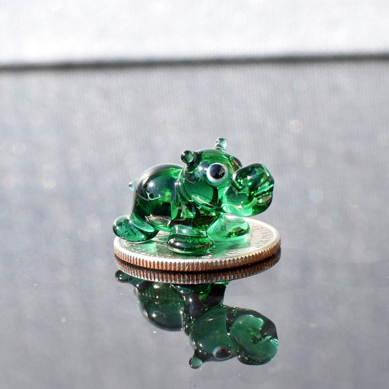 Hippo Figurine, Hippo Gifts, Tiny Glass Animals, Miniature Glass Animals, Hippo Gifts, Safari Animals, Glass Animal Figurines