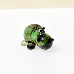Blown Glass Hippo, Blown Glass Animals, Hippo Gifts, Safari Decor, Art Glass, Glass Figurine, Unique Gift, Glass Hippo Statue