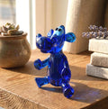 Glass Hippo Statue, Cobalt Blue Hippo Figurine, Blown Glass Animals, Hippo Gifts, Safari Animals, Glass Animals, Hippo Decor