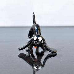 Glass Spaniel Dog Figurine - Glass Animal Statue - Blown Glass Animals - Glass Animal Figurines - Dog Memorial Gift