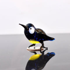 Murano Glass Bird, Blue Bird Figurine, Glass Animal Figurines, Bird Sculpture, Art Glass Animals, Cute Bird Gifts, Blown Glass Art, Desk Pet