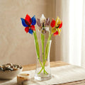 Glass Orchid Flower, Orchid Bouquet, Glass Flowers Bouquet, Blue Orchid, Purple Orchid, Red Orchid, Faux Orchid, Artificial Orchid,Glass Art