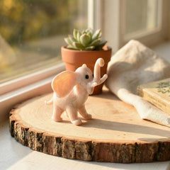 Elephant Decor, Elephant Statue, Pink Elephant, Elephant Gifts for Women, Glass Elephant, Elephant Figurine, Elephant Gifts, Pink, Statue